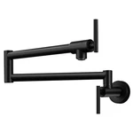 Aklfgn Wall Mount Pot Filler Faucet Double-handle In Matte Black. Fixed Price $39.95.