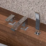 Alfi Brand AB2322 Deck Mounted Tub Filler Square Hand Held Shower Head. Fixed Price $284.00.