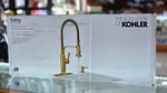 Kohler Ealing Semi-professional Kitchen Faucet R28702-SD-2MB Brushed Brass. Fixed Price $269.99.