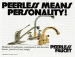 1990 Vintage Print Ad Peerless Faucet Means Personality! Masco Indiana. Fixed Price $9.95.