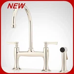 Marceau Double Handle Bridge Kitchen Faucet With Side Sprayer R14. Fixed Price $299.95.
