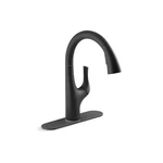Kohler Avi Pull Sprayer Kitchen Faucet W/ 180 Spout Swivel In Matte Black. Fixed Price $169.36.