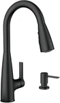 Moen Haelyn 87627BL Matte Black High Arc Pull Down Kitchen Sink Water Tap Faucet. Fixed Price $159.72.