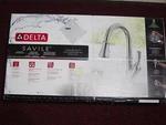 Delta Saville 19949Z-SD-DST Pull-down Chrome Kitchen Faucet With Sprayer-new. Fixed Price $145.00.
