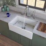 Alfi Brand AB510-W White 30" Smooth Apron Fireclay Farmhouse Kitchen Sink. Fixed Price $367.25.
