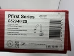 Pfister Pfirst Series G529-PF2S Pull-down Kitchen Faucet Stainless Steel New. Fixed Price $79.99.