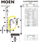 Moen 218253SRN Spout Kit Spot Resist Brushed Nickel For Avri 84154SRN Faucet. Fixed Price $45.00.