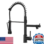 Owofan Kitchen Sink Faucet With Pull Down Sprayer, Contemporary Stainless Steel. Fixed Price $97.63.