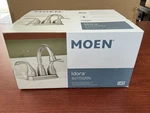 New Moen 84115SRN Idora 2-HANDLE Bathroom Faucet Spot Resist Brushed Nickel B302. Fixed Price $59.95.