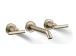 Kohler Purist K-T14413-4-BV Wall Mounted Bathroom Sink Faucet Brushed Bronze New. Fixed Price $538.00.
