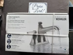 Kohler Georgeson 2 Handle Bathroom Faucet Brushed Nickel R99910-4D1-BN. Fixed Price $75.00.