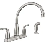 New Moen Bexley 87403SRS Double Handle Kitchen Faucet Spot Resist Stainless. Fixed Price $84.00.