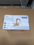 Kohler Cursiva 4 In. Centerset Double Handle Bathroom Faucet Vibrant Brass. Fixed Price $99.99.