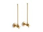 Kohler 0-7605-P-2MB 3/8" Npt Angle Supply W/ Stop & Cross Handle Slight Wear. Fixed Price $210.66.