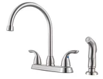 Pfister Pfirst Series 2-HANDLE High Arc Kitchen Sink Faucet With Side Sprayer. Fixed Price $103.92.