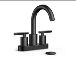 Androme 4 In. Center Set Double Handle Gooseneck High-arc Bathroom Faucet Black. Fixed Price $39.00.