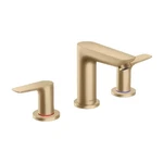 Hansgrohe Talis Widespread Bathroom Faucet 150 With Popup Drain Brushed. Fixed Price $424.35.
