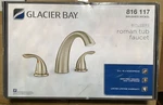 Glacier Bay 816117 Builders 2-HANDLES Deck-mount Roman Tub Faucet Brushed Nickel. Fixed Price $34.00.