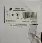 Delta 5-SPRAY Wall Mount Handheld H2OKINETIC Shower Head, Stainless, 51559-SS. Fixed Price $159.99.