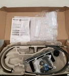 *no Head* Delta Emery Stainless Pull Down Sprayer Faucet & Soap Dispenser. Fixed Price $99.99.