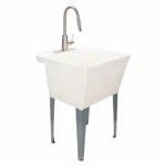 Tehila Utility Sink With High-arc Stainless Finish Pull-down Faucet 19 Gallon. Fixed Price $222.99.