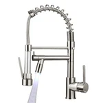 Aimadi Commerical Kitchen Faucet With Sprayer,single Handle Brushed NICKEL-3. Fixed Price $156.46.