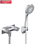 Rv Shower Faucet With Head And Hose, Tonny Metal Camper Brushed Nickel. Fixed Price $89.33.