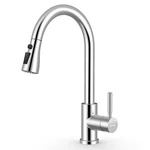 Wewe Kitchen Faucets With Pull Down Sprayer, Stainless 15.7 Inches, Chrome. Fixed Price $113.49.