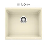 Blanco Precis 21" Undermount Single Bowl Silgranit Kitchen Sink, Biscuit 513427. Fixed Price $359.96.