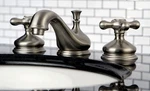 Kingston Brass Widespread Lavatory Faucet Brushed Nickel Cross Handles KS1168AX. Fixed Price $174.99.