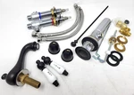 Kingston Brass Restoration Mini Widespread Lavatory Bathroom Sink Faucet KS3955. Fixed Price $228.02.