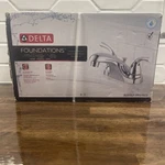 New Delta B2511LF-PPU-ECO Foundations 4" Centerset 2-HANDLE Bathroom Faucet. Fixed Price $56.54.