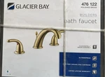 Glacier Bay Builders 8'' Widespread 2-HANDLE Bathroom Faucet Polished Brass. Fixed Price $74.99.