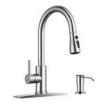 Forious Pro Single-handle Pull Down Sprayer Kitchen Faucet Stainless Steel. Fixed Price $44.99.