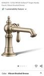 Kohler K-72762-9M-BV Artifacts Single Handle Bathroom Sink Faucet Brushed Bronze. Fixed Price $553.95.