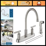 Kitchen Faucets, High Arc 360 Rotating Spout Sink Faucet, 2 Handle 8 Inc. Fixed Price $79.99.