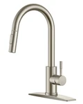 Forious Kitchen Faucet With Pull Down Sprayer, Brushed Nickel High Arc Modern.... Fixed Price $90.44.