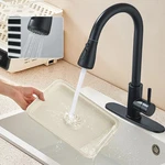 Matte Black Kitchen Faucet Sink Pull Down Sprayer Single Handle Swivel Mixer Tap. Fixed Price $24.30.