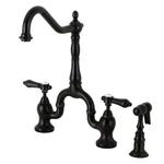 Kingston Brass KS775.BALBS Heirloom 1.8 Gpm Bridge Kitchen Faucet - Black. Fixed Price $760.47.