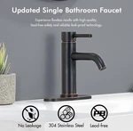 Oil Rubbed Bronze Bathroom Faucet, Winkear Single Hole With Pop-up Drain. Fixed Price $30.00.