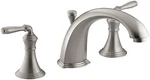 Kohler K-T387-4-BN Devonshire Deck-mount Roman Tub Filler With Diverter, Brushed. Fixed Price $320.00.