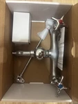 Genuine Delta Commercial 2-HANDLE 8" Wallmount Service Sink Faucet, Rough Chrome. Fixed Price $89.99.