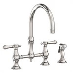 Newport Brass 9458/15 Chesterfield Kitchen Bridge Faucet Polished Nickel. Fixed Price $2139.90.