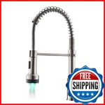 Aimadi Led Kitchen Faucet Pull Down Sprayer, Stainless Steel, Brushed Nickel. Fixed Price $126.32.