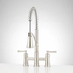 Signature Hardware SHXCBE307ZSS Beasley Two Handle Pull Down Bridge Kitchen. Fixed Price $417.00.