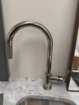 Brizo Pull-down Faucet With Arc Spout Knurled HANDLE63043LF-PN. Fixed Price $900.00.