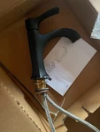 Hansgrohe 1X04810670 Black Bathroom Faucet With Pop-up Drain. Fixed Price $59.75.