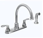 Cfg By Moen Cornerstone 40619 Kitchen Faucet Chrome 2 Handle High Arc Spray Gun. Fixed Price $49.99.