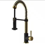 Vigo Edison Kitchen Faucet With Pull Down Sprayer Matte Gold/ Black VG02001MGMB. Fixed Price $169.99.
