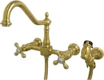 Kingston Brass KS1242AXBS Heritage Bridge Kitchen Faucet, Polished. Fixed Price $124.95.